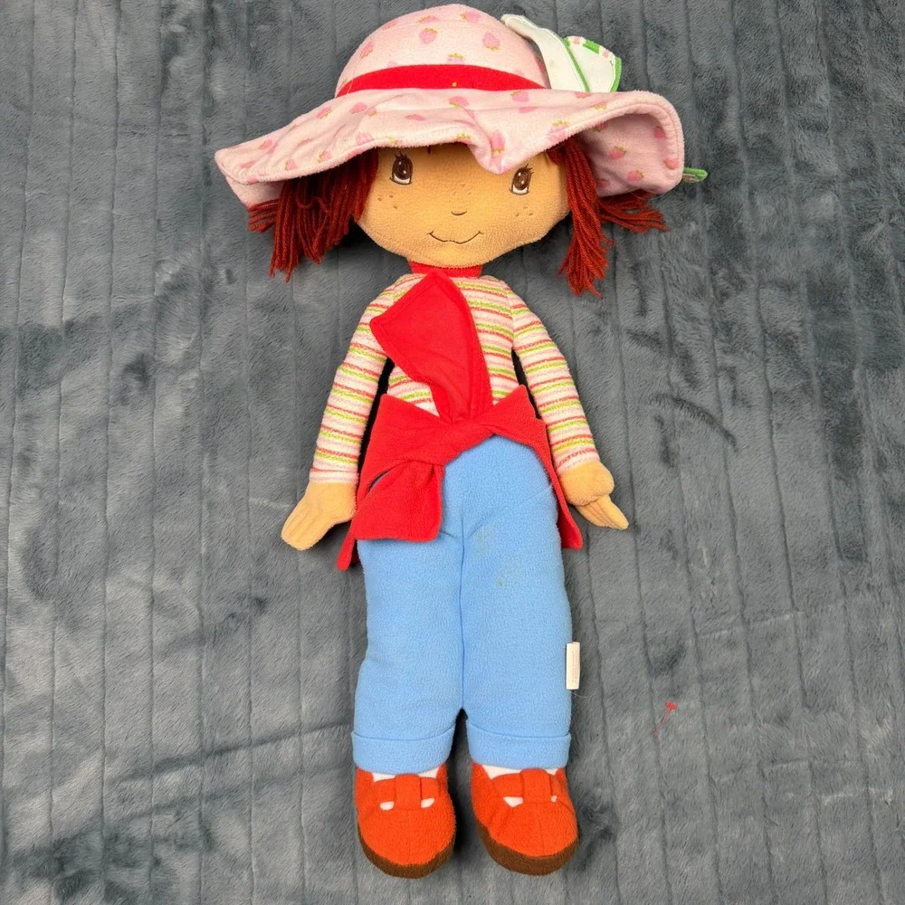 Strawberry Shortcake Plush Rag Doll Kids Pink Blue 2003 Y2K Vintage Style